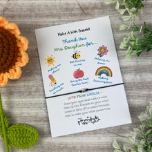 Load image into Gallery viewer, Teacher Thank You For.... Wish Bracelet