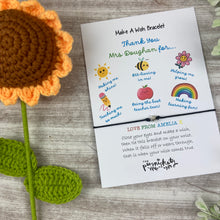 Load image into Gallery viewer, Teacher Thank You For.... Wish Bracelet