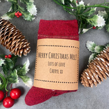 Load image into Gallery viewer, Fair Isle Style Merry Christmas Sock-The Persnickety Co