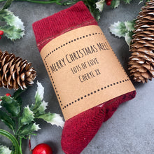 Load image into Gallery viewer, Fair Isle Style Merry Christmas Sock
