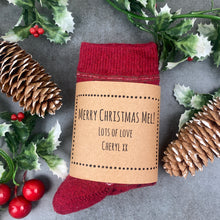 Load image into Gallery viewer, Fair Isle Style Merry Christmas Sock