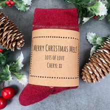 Load image into Gallery viewer, Fair Isle Style Merry Christmas Sock