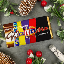 Load image into Gallery viewer, Merry Christmas Grandma Novelty Personalised Chocolate Bar