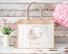 Load image into Gallery viewer, Initial Jute Bag