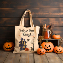 Load image into Gallery viewer, Personalised Halloween Trick or Treat Bag 🎃👻