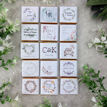 Load image into Gallery viewer, Personalised Floral Wedding Chocolate Neapolitans β Elegant Wedding Favours (30 Floral Designs)