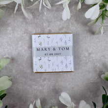 Load image into Gallery viewer, Personalised Floral Wedding Chocolate Neapolitans β Elegant Wedding Favours (30 Floral Designs)
