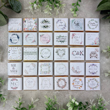 Load image into Gallery viewer, Personalised Floral Wedding Chocolate Neapolitans β Elegant Wedding Favours (30 Floral Designs)