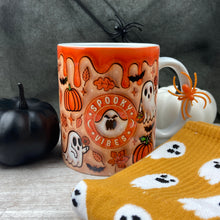Load image into Gallery viewer, Orange Spooky Vibes Halloween Mug