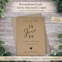 Load image into Gallery viewer, Rustic Kraft Save the Date Cards-The Persnickety Co
