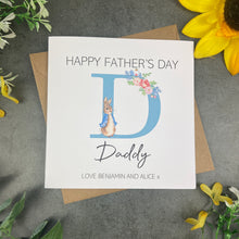 Load image into Gallery viewer, Personalised Rabbit Father's Day Card