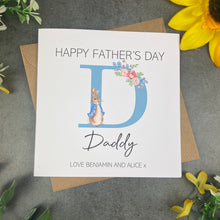 Load image into Gallery viewer, Personalised Rabbit Father's Day Card