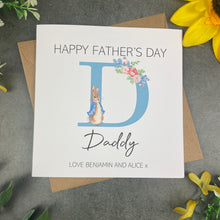 Load image into Gallery viewer, Personalised Rabbit Father's Day Card