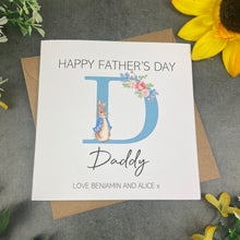 Load image into Gallery viewer, Personalised Rabbit Father's Day Card
