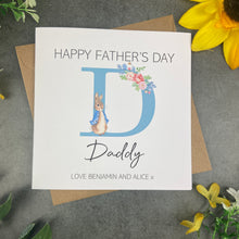 Load image into Gallery viewer, Personalised Rabbit Father's Day Card