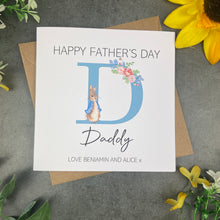 Load image into Gallery viewer, Personalised Rabbit Father's Day Card