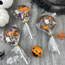 Load image into Gallery viewer, Personalised Belgium Chocolate Halloween Lollipops