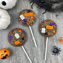 Load image into Gallery viewer, Personalised Belgium Chocolate Halloween Lollipops