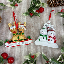 Load image into Gallery viewer, Countdown to Christmas Offer!! Couples Personalised Christmas Ornament