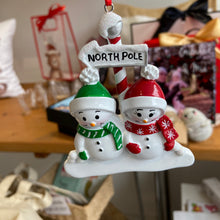 Load image into Gallery viewer, Countdown to Christmas Offer!! Couples Personalised Christmas Ornament