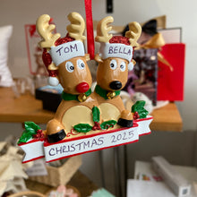 Load image into Gallery viewer, Countdown to Christmas Offer!! Couples Personalised Christmas Ornament
