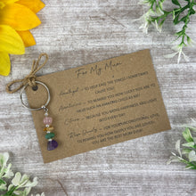 Load image into Gallery viewer, Crystal Keyring for Mum