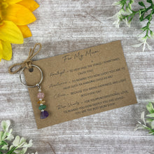 Load image into Gallery viewer, Crystal Keyring for Mum