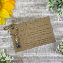 Load image into Gallery viewer, Crystal Keyring for Mum