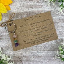 Load image into Gallery viewer, Crystal Keyring for Mum