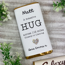 Load image into Gallery viewer, A Massive Hug - Personalised Across The Miles Chocolate Bar