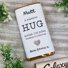 Load image into Gallery viewer, A Massive Hug - Personalised Across The Miles Chocolate Bar