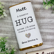 Load image into Gallery viewer, A Massive Hug - Personalised Across The Miles Chocolate Bar