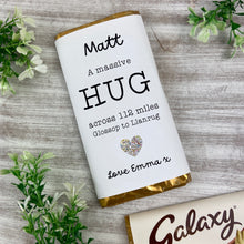 Load image into Gallery viewer, A Massive Hug - Personalised Across The Miles Chocolate Bar