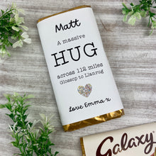Load image into Gallery viewer, A Massive Hug - Personalised Across The Miles Chocolate Bar