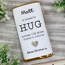 Load image into Gallery viewer, A Massive Hug - Personalised Across The Miles Chocolate Bar