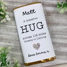 Load image into Gallery viewer, A Massive Hug - Personalised Across The Miles Chocolate Bar
