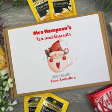 Load image into Gallery viewer, Teacher Christmas Gnome Tea & Biscuit Box