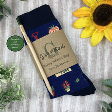 Load image into Gallery viewer, Gardening Design Socks With Plantable Pencil!