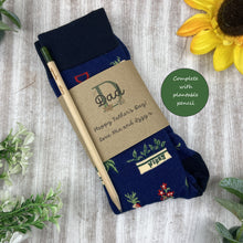 Load image into Gallery viewer, Gardening Design Socks With Plantable Pencil!