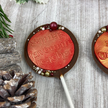 Load image into Gallery viewer, Teacher Christmas Iridescent Lollipop
