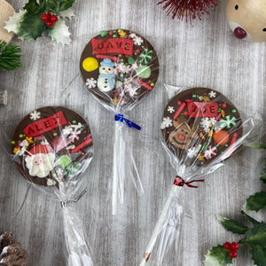 Personalised Christmas Chocolate Lollipop-The Persnickety Co
