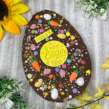 Load image into Gallery viewer, Personalised Belgian Chocolate Flat Easter Egg
