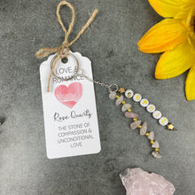 Load image into Gallery viewer, Rose Quartz Personalised Keyring