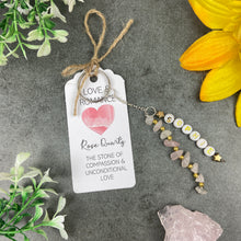 Load image into Gallery viewer, Rose Quartz Personalised Keyring