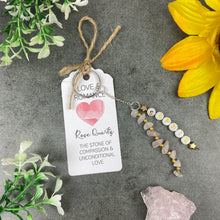 Load image into Gallery viewer, Rose Quartz Personalised Keyring
