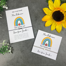 Load image into Gallery viewer, Best Teacher Ever Bracelets