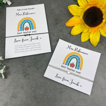 Load image into Gallery viewer, Best Teacher Ever Bracelets