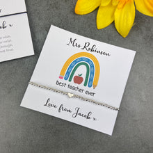 Load image into Gallery viewer, Best Teacher Ever Bracelets