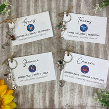 Load image into Gallery viewer, Zodiac Crystal Keyring