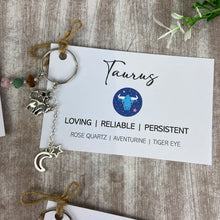 Load image into Gallery viewer, Zodiac Crystal Keyring